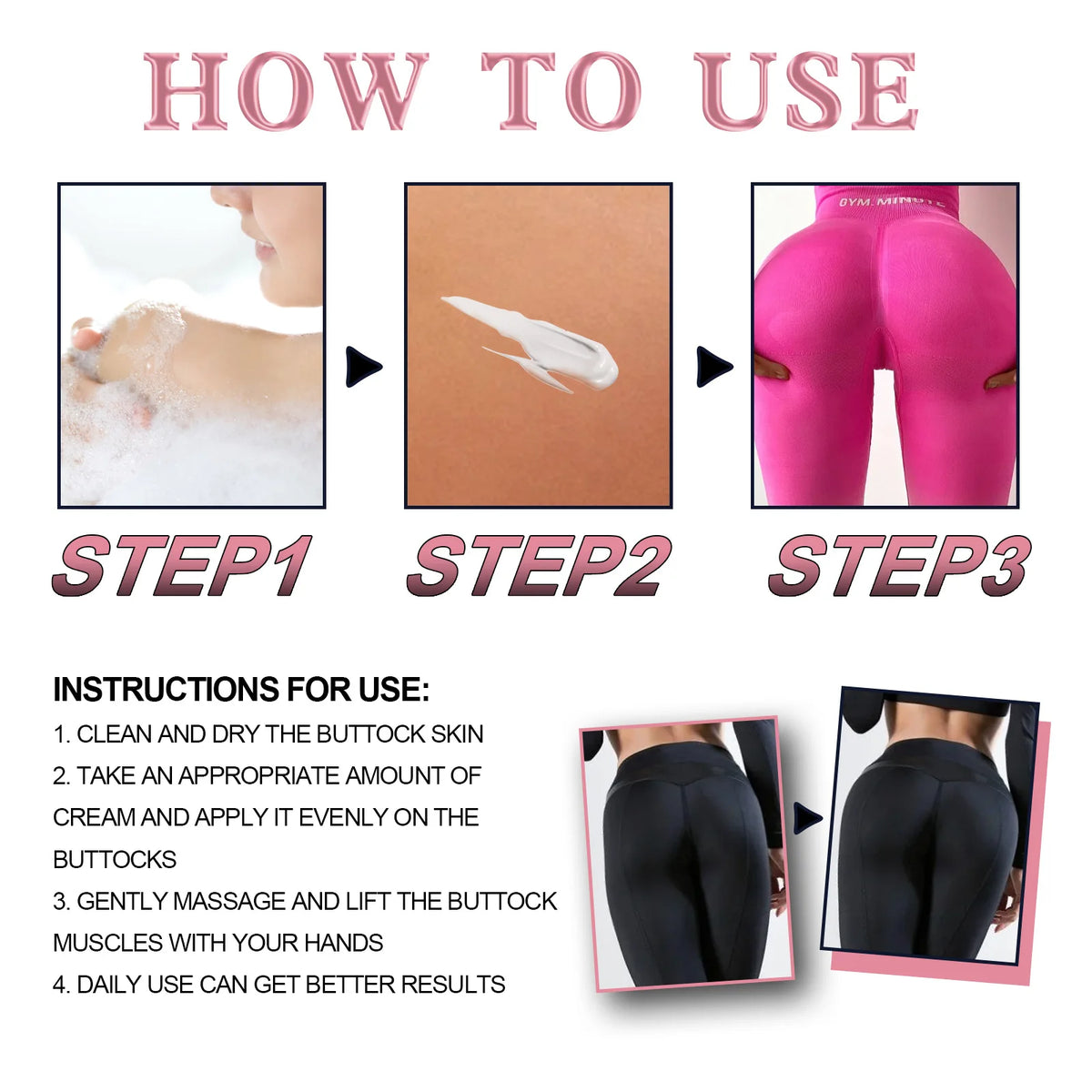 EELHOE Buttock Cream for Buttock Augmentation Firming Skin Repair Lift up Butt Enlargement Sexy Ass for Practice Care Cream 40g