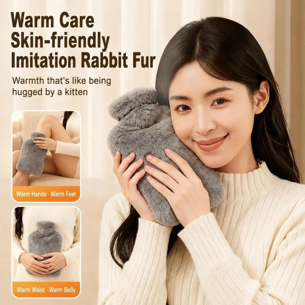 1000ml/2000ml Hot Water Bottle Explosion-Proof Warm Water Bag Leak-proof Hot Water Bag Winter