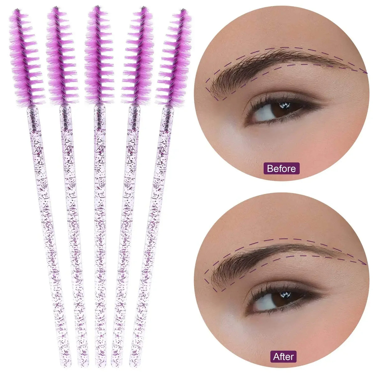 100/1000pcs  Disposable Mascara Wands Eyelash Brush Spoolies for Eyebrow Eye Lash Extension Colorful Beauty Tools