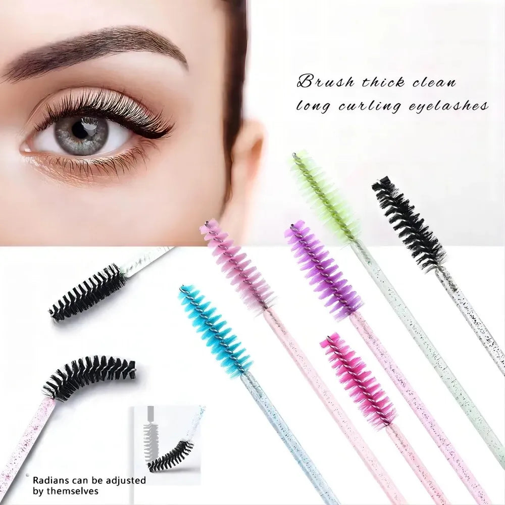 Eyelash Brush Mascara Wands Spoolies Eyebrow Lash Cleaning Brushes Applicator Makeup Tools 50/1000/2000pcs