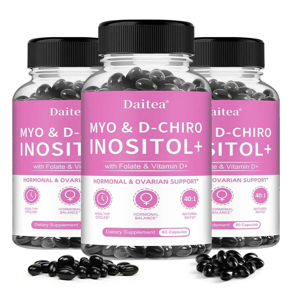 Myo-Inositol Supplement - Promotes Hormonal Balance and Ovarian Health, Regulates Menstrual Cycles, and Improves Mood