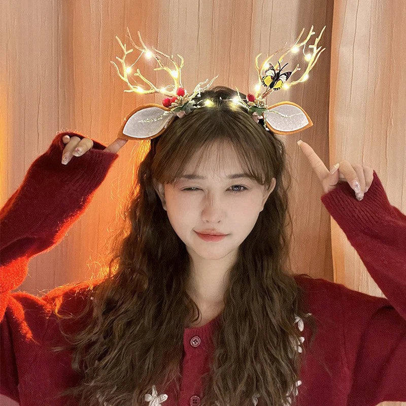 Christmas Headband New Year 2026 Supplies Christmas Hair Pins Xmas Party Headwear Navidad Home Outdoor Hair Hoop