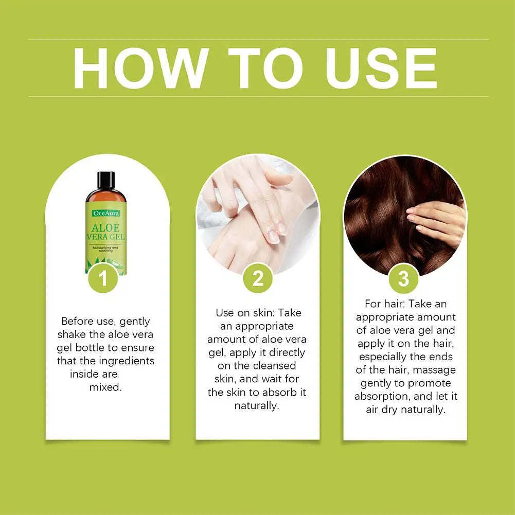 Natural Aloe Vera Gel Sunburn Repairing Treatment,Moisturizing Nourishing Hydrating Face Cream Skin Care Face Body Cream