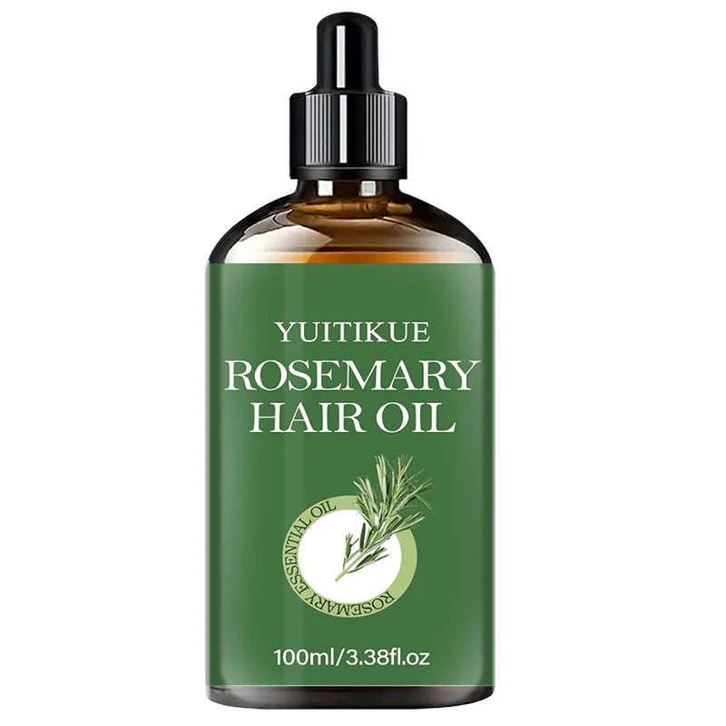 YUITIKUE 100ml Rosemary Hair Oil, Natural Nourishing Scalp Serum, Strengthening Hair, Frizz Control & Shine Boost for Daily Care