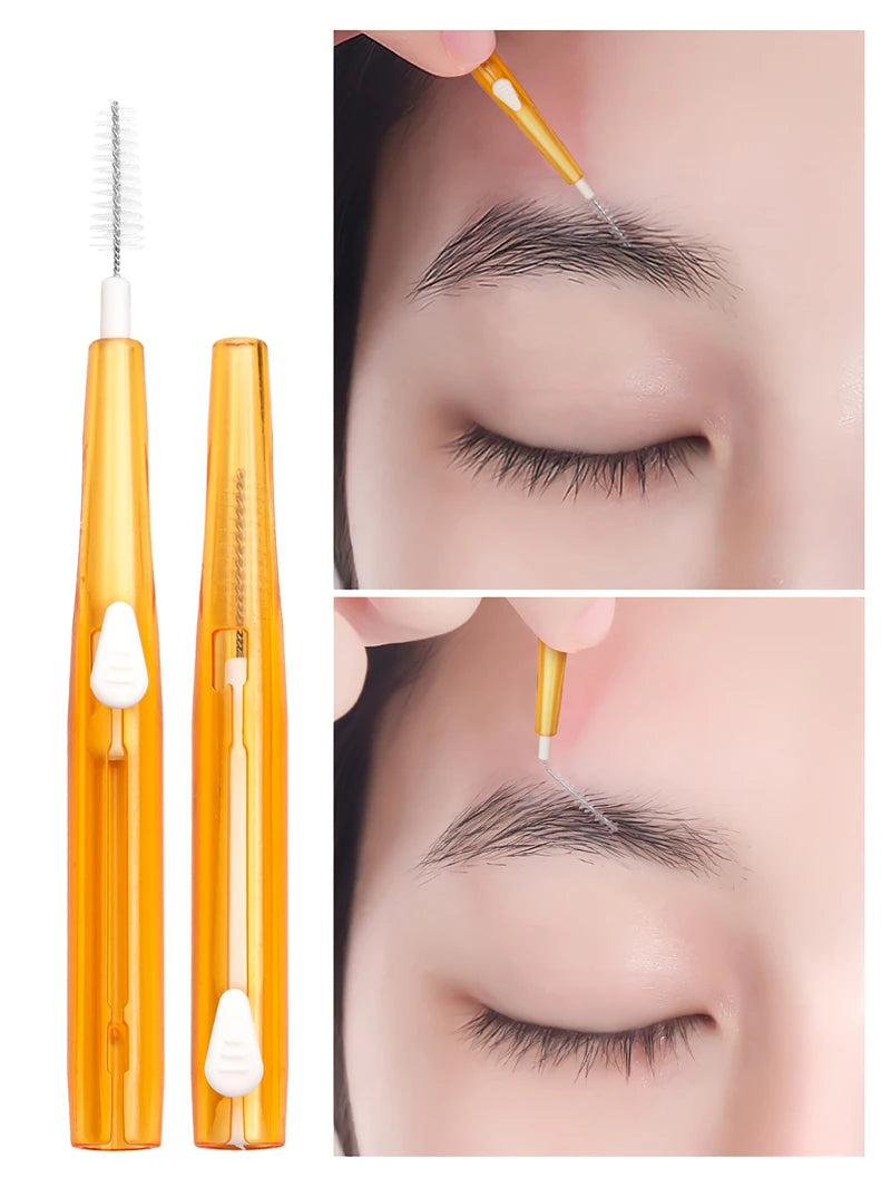 50/10pcs Mini Eyebrow Brush Brow Perm Brush Disposable Lashes Extension Lifting Bendable Mini Eyelash Brush Applicators Tool