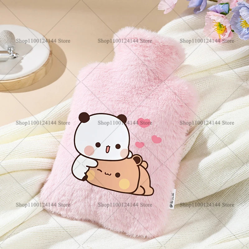 1000ml Bubu Dudu Yier Bear Panda Hot Water Bag Removable Winter Water Bottle Cover for Hot Water Can Be Reused Lady Belly Warmer