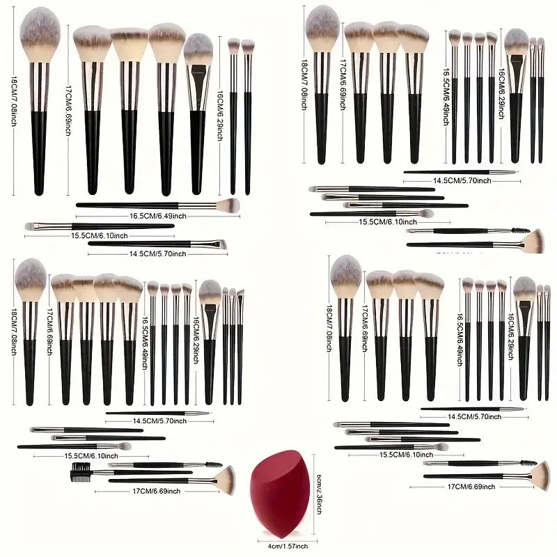 3-20PCS Makeup Brushes Set Soft Fluffy Eyeshadow Foundation Concealer Blending Blush Brush Kabuki Professional Women Beauty Tool