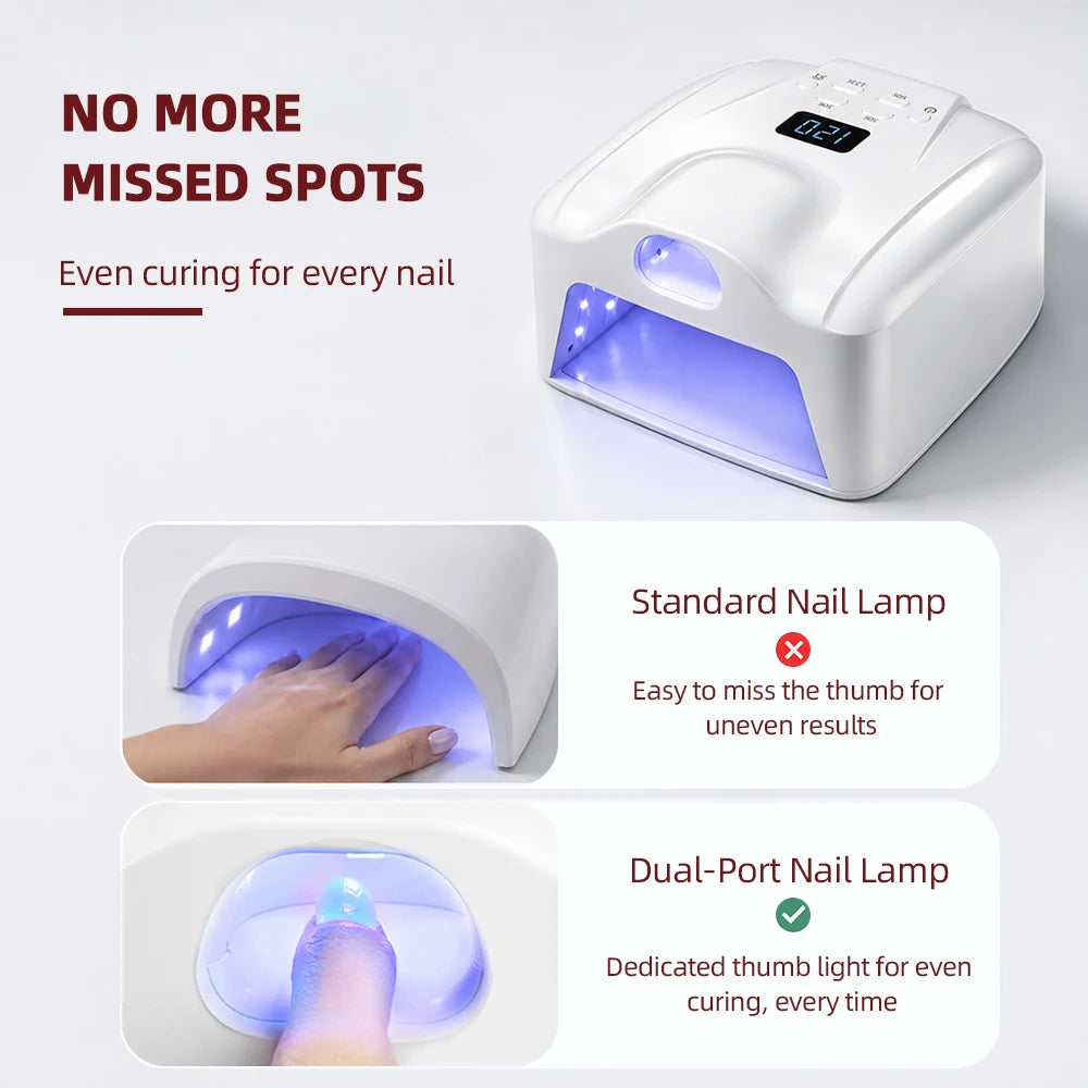 Dual Use Nail Lamp Cordless Manicure Dryer Wireless UV Light 78LEDs Fast Nail Gel Curing Smart Auto Sensor With Single Thumb Nai