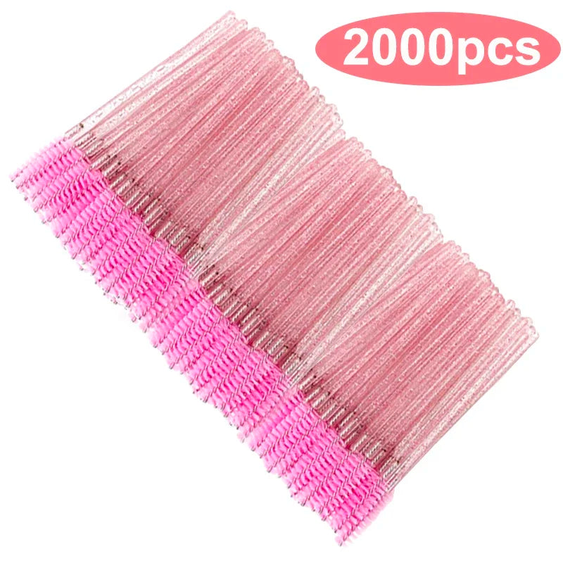 Eyelash Brush Mascara Wands Spoolies Eyebrow Lash Cleaning Brushes Applicator Makeup Tools 50/1000/2000pcs