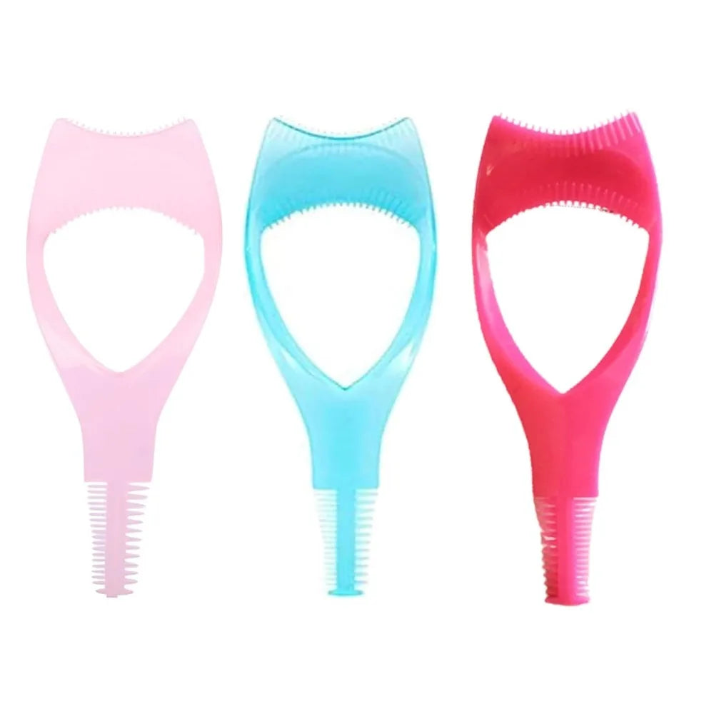 Eyeliner Assistant 3-In-1 Eyelash Comb Template Protect Eyes Crystal Mascara Shield Cosmetic Guide 3 In1 Eyelashes Tools
