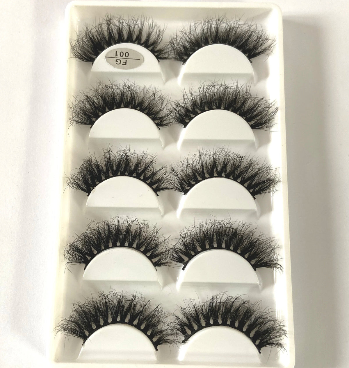 HBZGTLAD 5Pairs Handmade Mink Lashes Short False Eyelashes Dense Natural Long Messy Eye Lashes Reusable Stage Makeup Eyelashes