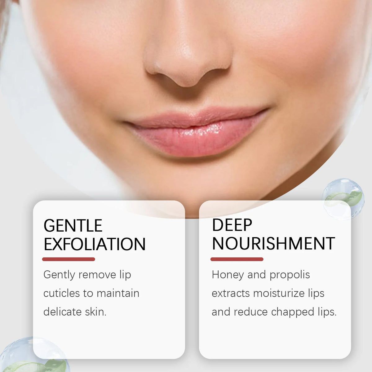 Hoygi Propolis Honey Lip Exfoliating Scrub Hydrating Vertical Lip Fine Lines Plump Full Lips Daily Lip Treatment Makeup Primer