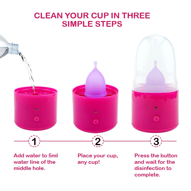 Menstrual Disc Menstrual Cup Set With Electric Sterilizer Storage Case Medical Silicone Period Female Health Care Products