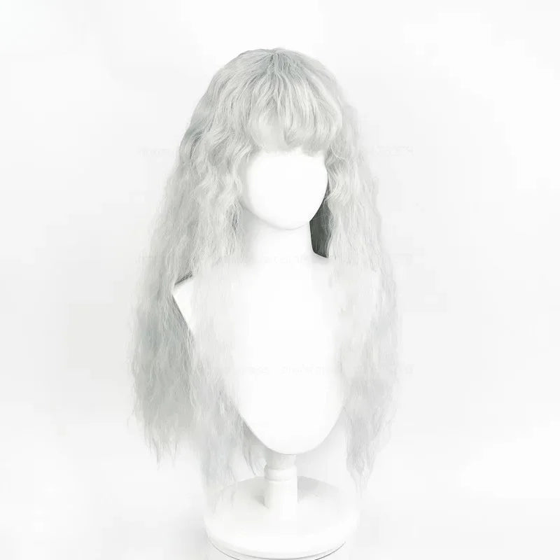 Griffith Cosplay Wig Light Grey Curly Wavy  Long Heat Resistant Synthetic Hair Wigs