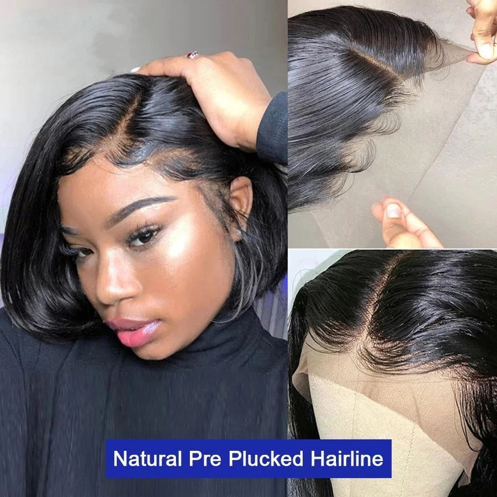 Straight Human Hair Bob Wigs 13x4 13x6 HD Lace Front 4x4 5x5 Pre Cut Closure Glueless Short Wig Pre Plucked Beginner Friendly for Women