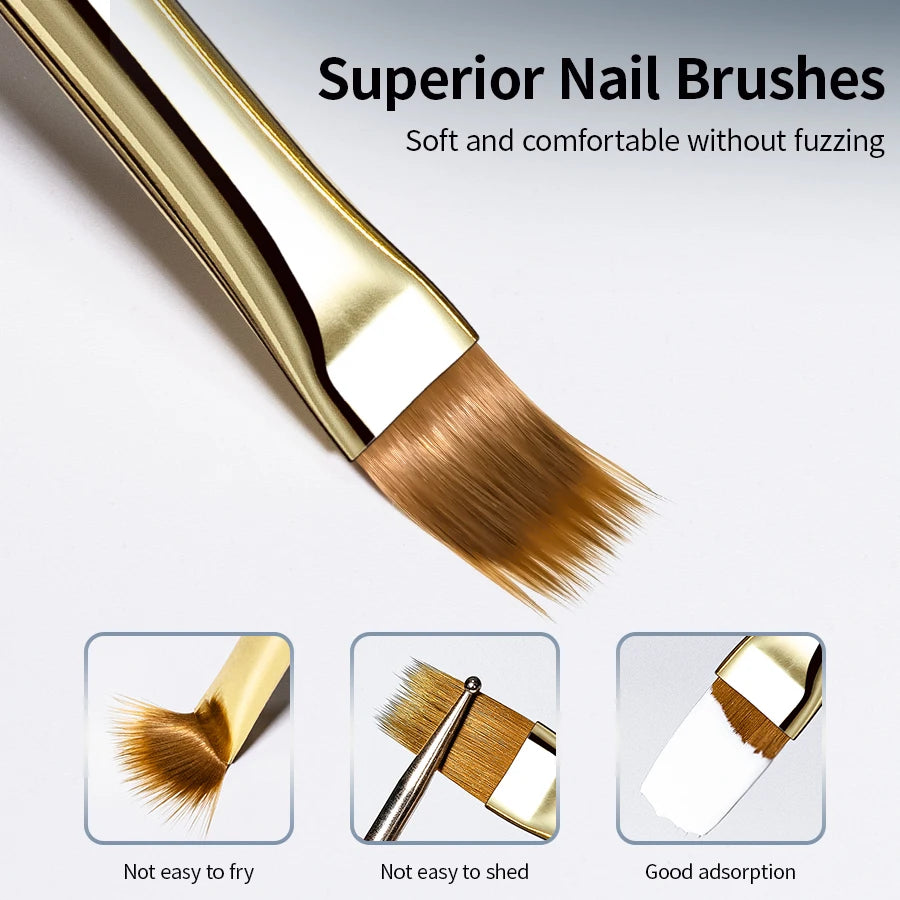 RSNAIL 1/2/5pcs Nail Art Brush Elasticity Sweep Brush DIY Gradient Nail Art Painting Pen Drawing Manicure Nail Tool Accessories