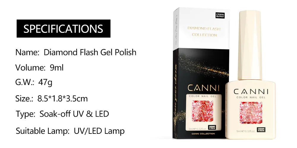 CC5 CANNI Nail Gel Polish HEMA FREE Christmas Red Winter Color Nail Gel Polish New Year Gel Design Soak Off UV LED Varnish 9ml