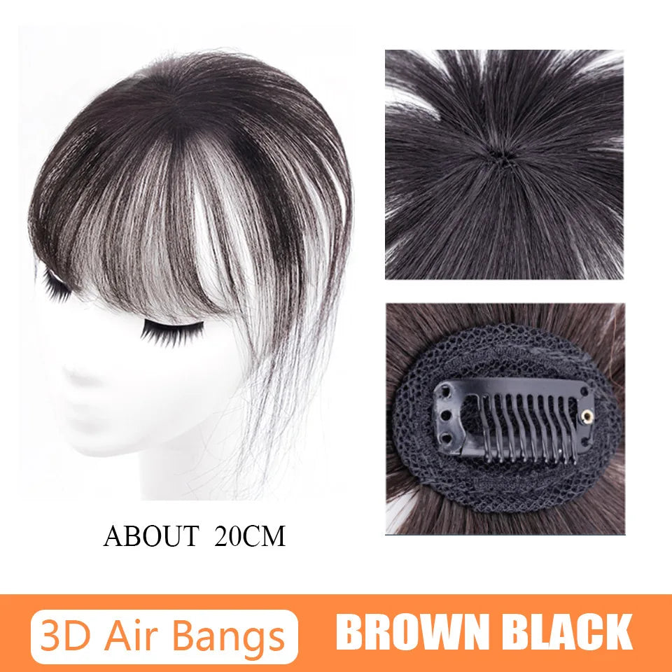 DUTRIEUX Synthetic 3D French bangs wig reissued air bangs  topper wig natural curved simulation bangs for women