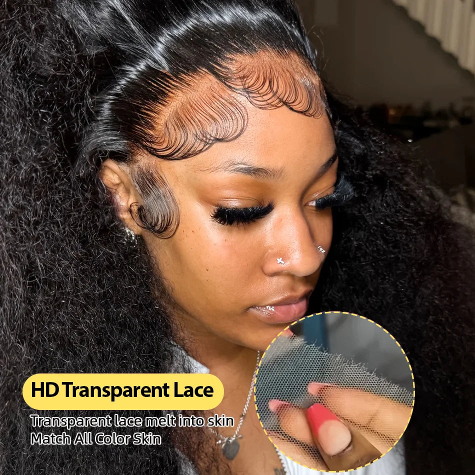 250 Density 100% Human Hair 40 44 Inch Deep Wave 13x4 13x6 HD Lace Front Wigs Water Wave Curly 360 HD Full Lace Front Wig Black