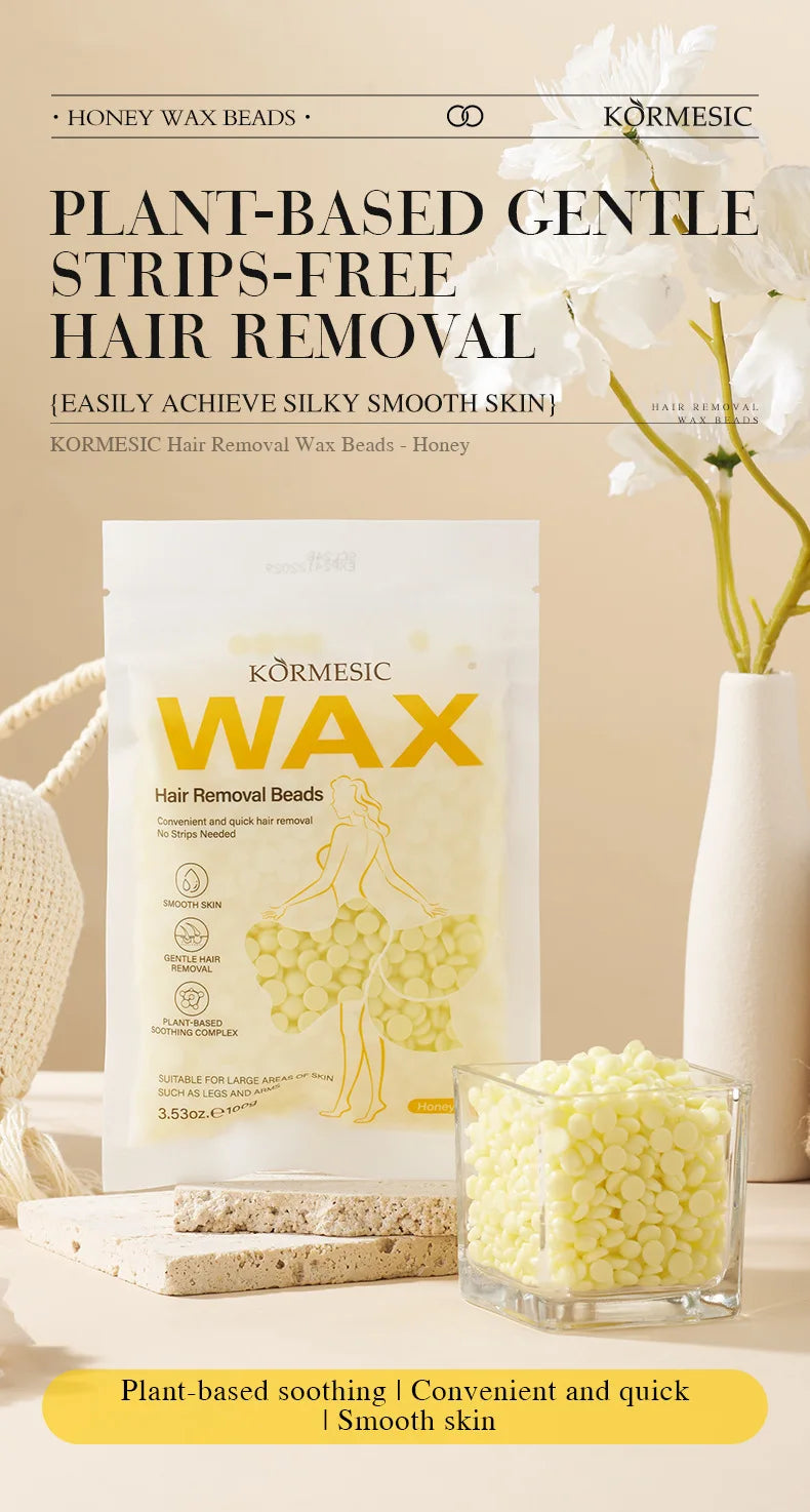 100g Hard Wax Beans for Hair Removal Body European Brazilian Pearl for Wax Warmer Waxing Beans for Wax Heater Machine