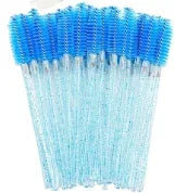 2025 Trend 100Pcs Disposable Mascara Wands -Lash Spoolies, Crystal Eyebrow Brush for Eyelash Extensions & Makeup Grooming