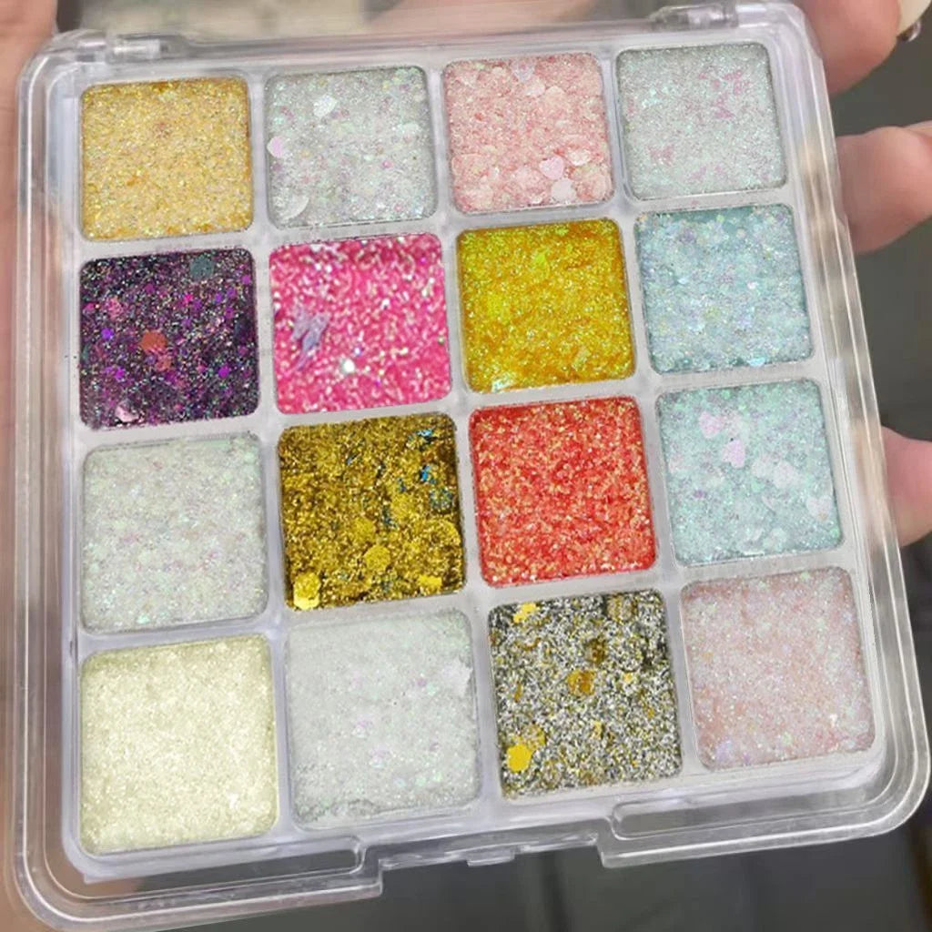 Magic Sparkle 16 Color Eyeshadow Palette Pearl Matte Korean Cosmetics Christmas Gift for Girls