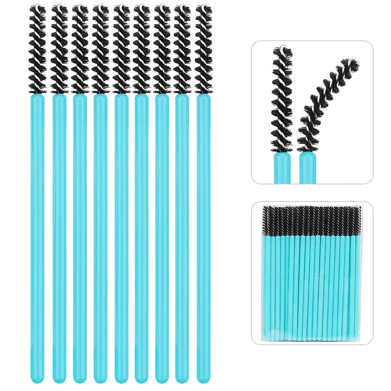 50pc Disposable Eyelash Makeup Brush Mascara Wands Micro Brushes Cosmetics Microbrush Eyebrow Applicator Lash Extension Supplies