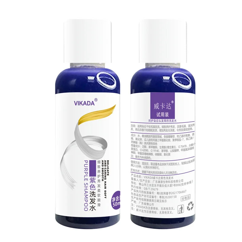 Purple Hair Dye Shampoo for Blonde to Cover Gray Non-irritating Hair Fading Yellow After Bleach Hair Shampoo Gray Hair Remedy