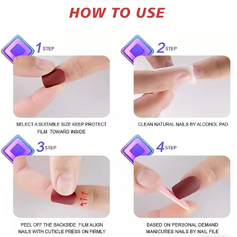 PAULINE PESERY 24PCS Press On Nails Halloween Fake ToeNails,Stick On Nails,Artificial Fake Toe Nail Set