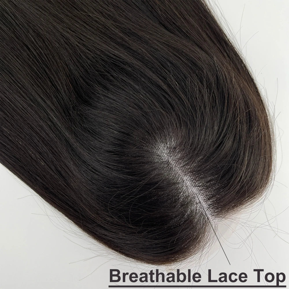 18x20cm Human Hair Topper Closure Straight Remy European Hair Piece HD Lace Topper Breathable Bleached Knots with Baby Hair