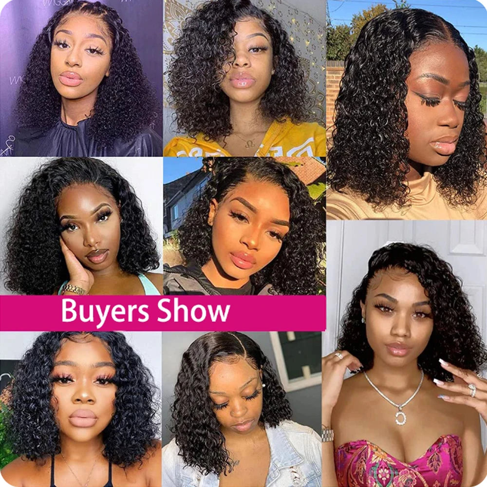 Glueless Kinky Curly Wig 13X6 Human Hair Ready To Wear Frontal Wigs Deep Curls Lace Closure Wig For Women Tissage Cheveux Humain