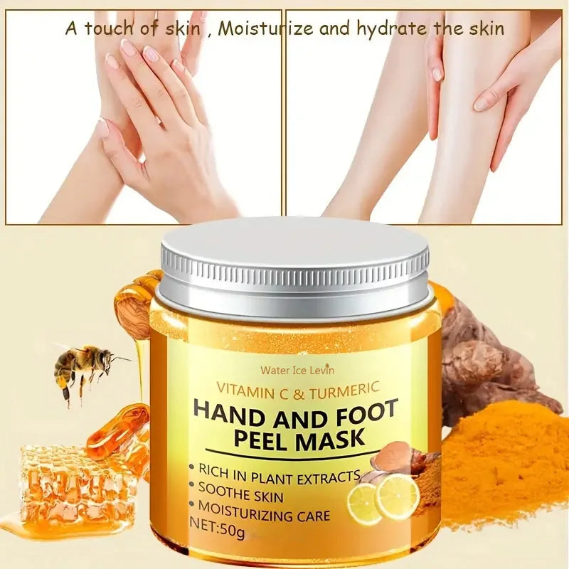 1/3/5/10 Pcs Vitamin C Turmeric Hand and Foot Skin Mask Moisturizing Exfoliating Hand Wax Cream Exfoliating Foot Skin Care