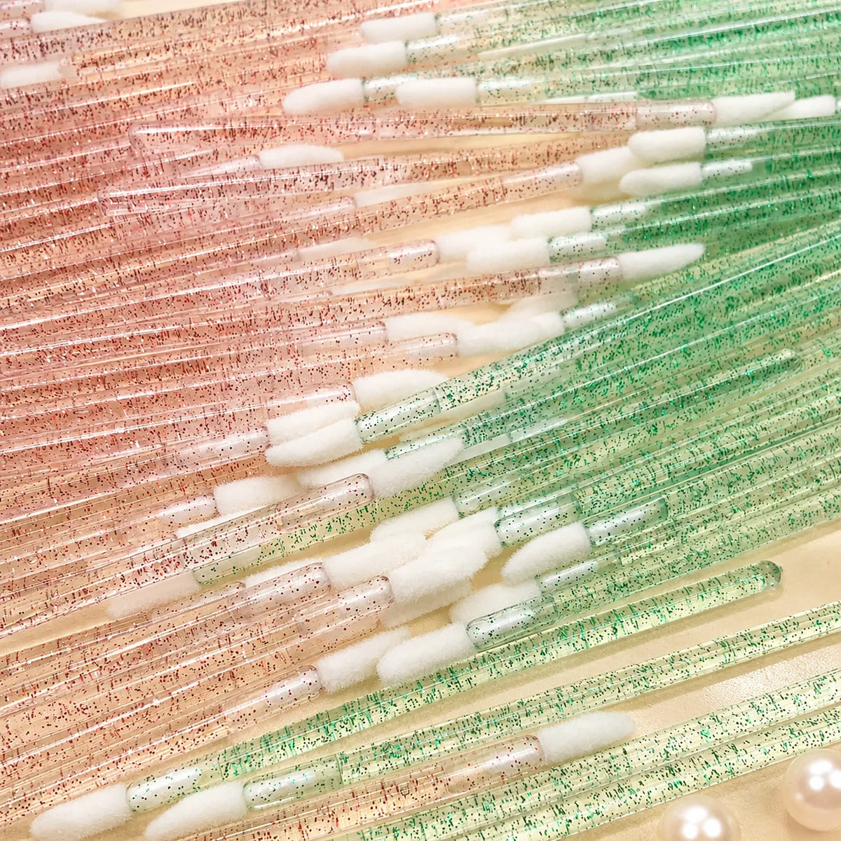 50Pcs Disposable Lip Brush Individual Lash Cleaning Mascara Applicator Makeup Brushes for Eyelash Extension Removal