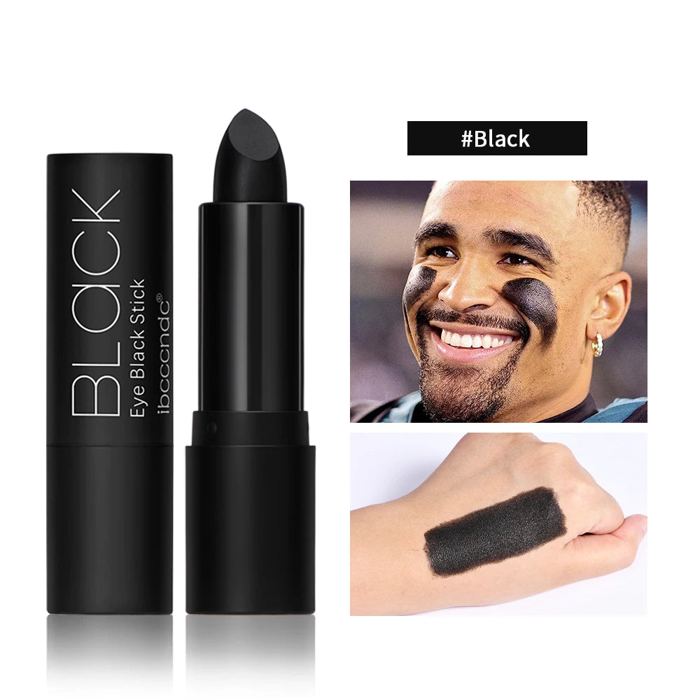 Black Eye Face Body Paint Stick Cream Eyeblack Tube Black Body Painting Sticks for Halloween Cosplay Joker Makeup