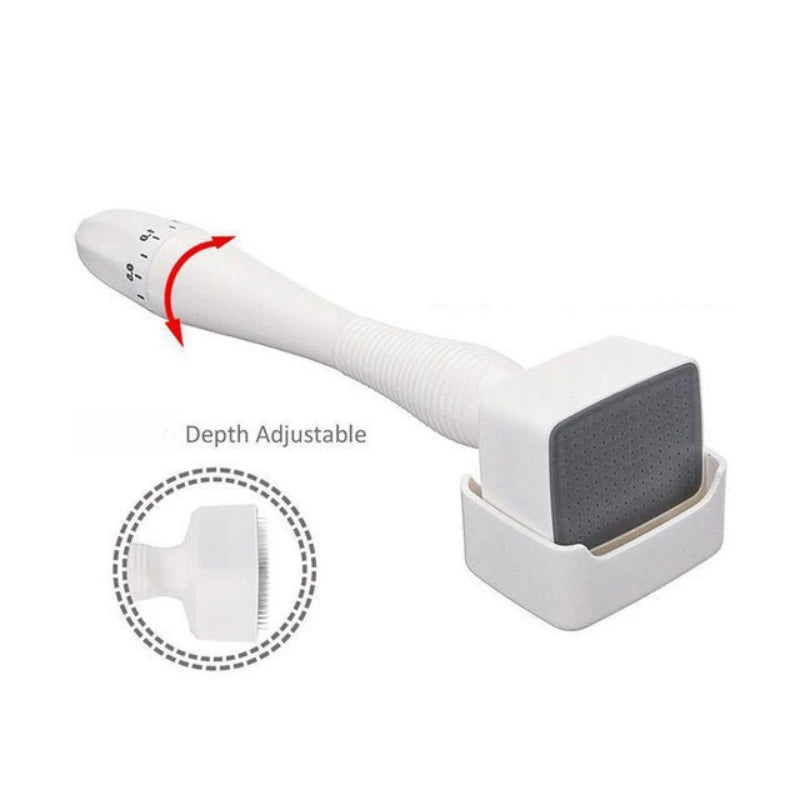 140 Needles Adjustable Titanium Derma Stamp Microneedling Face Roller Massager Skin Care Beard Growth Scalp Hair Factory Sale