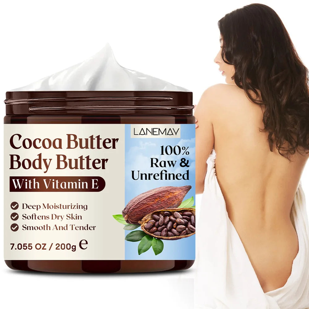200g/7.05OZCocoa butter 100% RawUltra-Moisturizing Butter to Deeply Hydrate & Condition Skin, Promotes Smooth Skin Tone&Texture