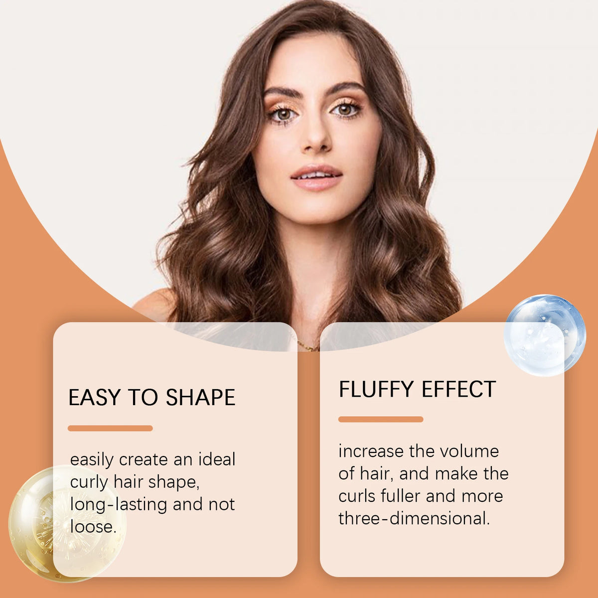 Volumizing Mousse For Curly Hair Lightweight Foam For Bouncy Curls And Natural Hold With Rice Protein And Ylang Ylang Extract