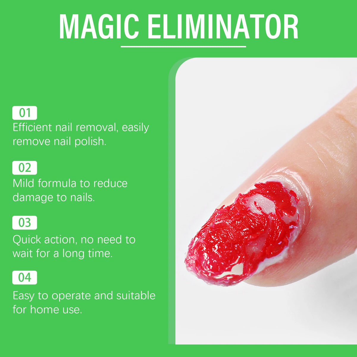 Gentle Nail Gel Remover Soak Off Solution for Acrylic Builder Gel Easy Removal Without Damaging Nails No Residue Fast Acting 8ml