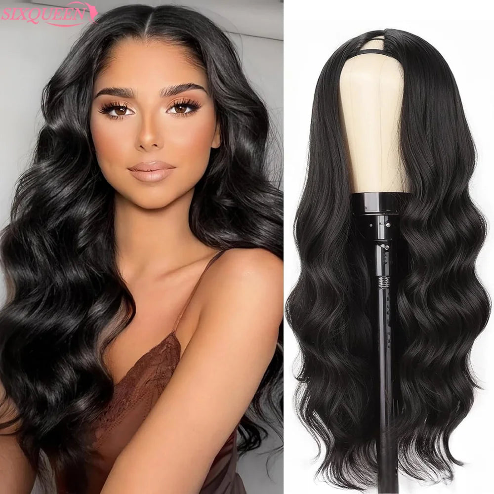 Body Wave V Part Wigs Human Hair Glueless Human Hair Wig V Shape Machine Made Wigs Hd Lace For Women Full Head Clip No Leave Out