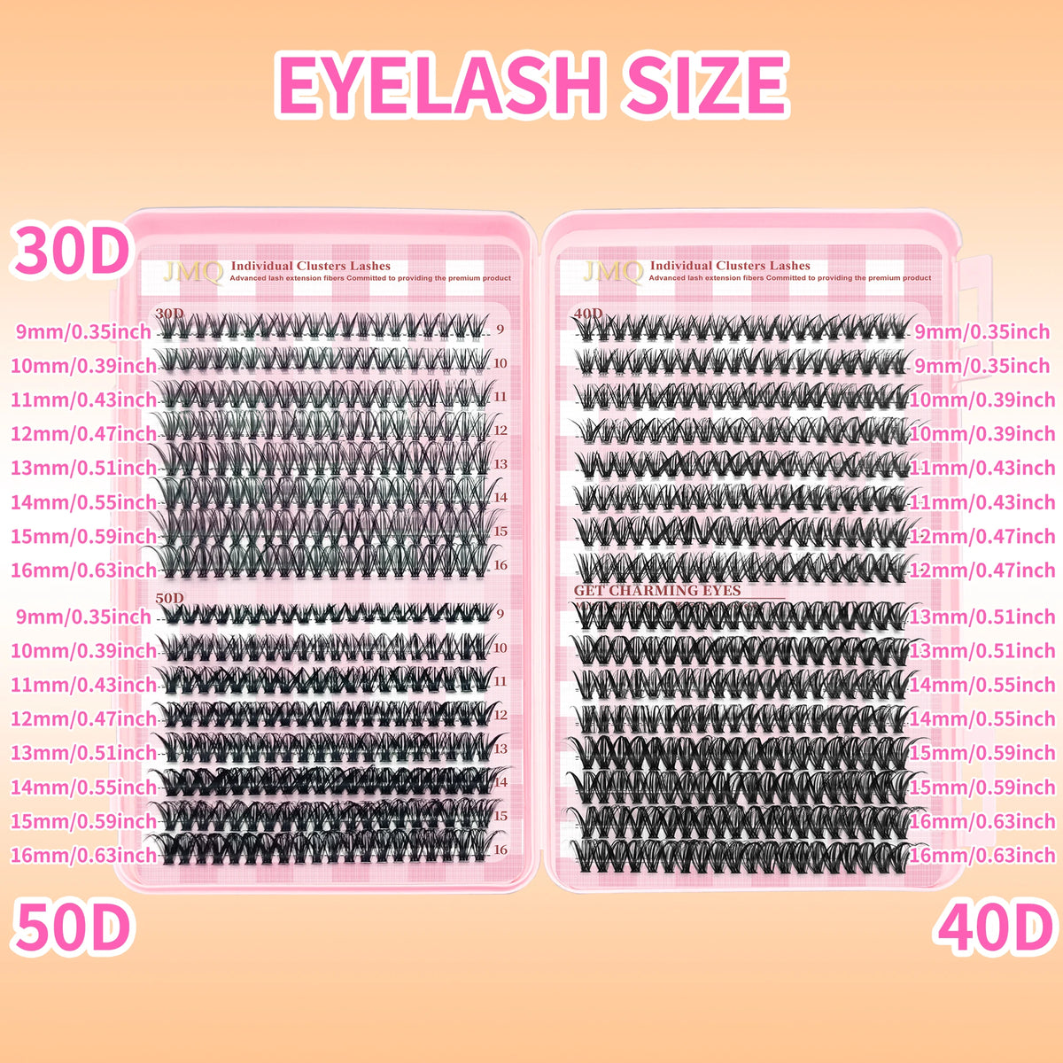 LAKANAKU Manga DIY Lashes Book Lash Cluster Tray Bottom Clusters Volume Set Eyelash Extensions Individual Eyelashes