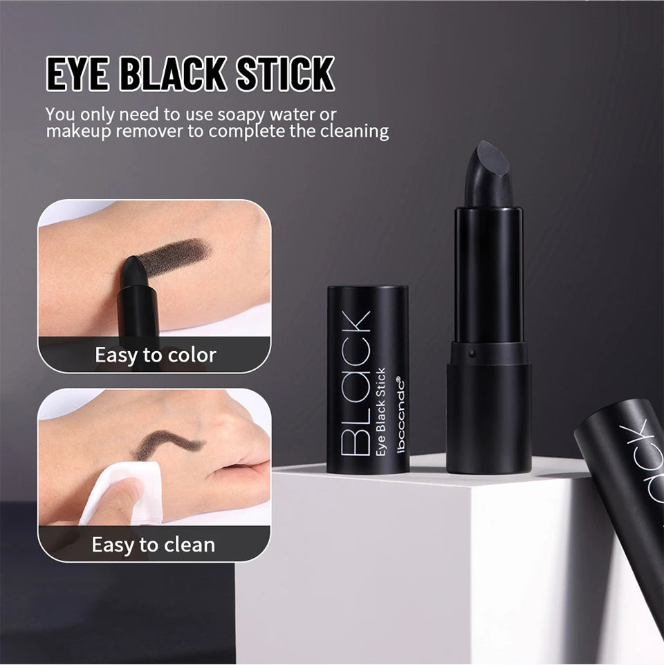 Black Eye Face Body Paint Stick Cream Eyeblack Tube Black Body Painting Sticks for Halloween Cosplay Joker Makeup
