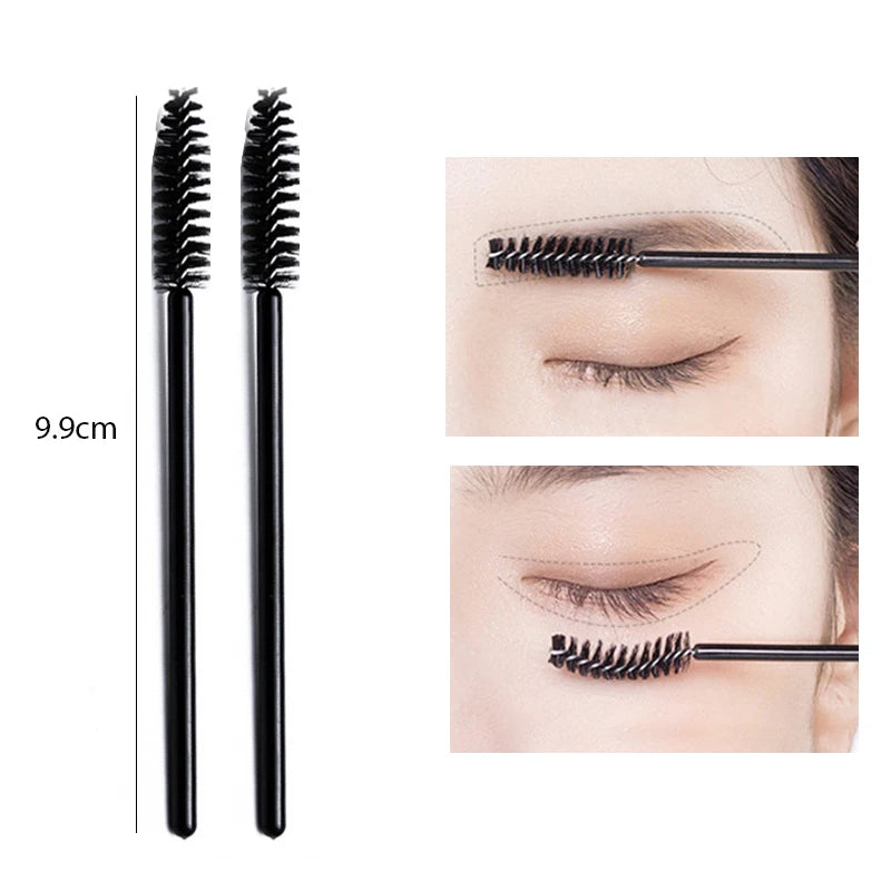 50/100Pcs Lash Brushes Eyelashes Extension Brush Eyelash Spoolie Mascara Wands Applicator For Lashes Eyebrows Makeup Accessories