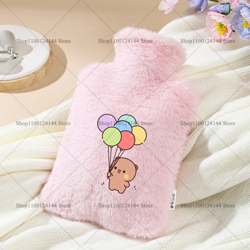 1000ml Bubu Dudu Yier Bear Panda Hot Water Bag Removable Winter Water Bottle Cover for Hot Water Can Be Reused Lady Belly Warmer