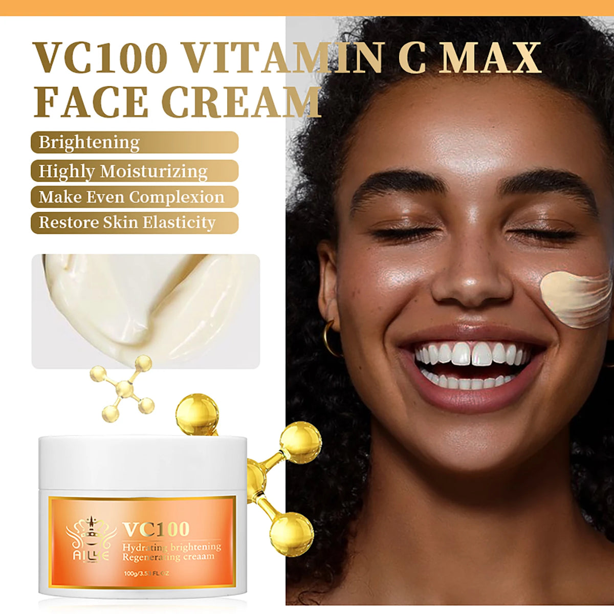AILKE Vitamin C Brightening Moisturizing Women Skin Care Set, Anti Dark Spots, Nourishing Kit for Smooth, Even Radiant Skin Tone