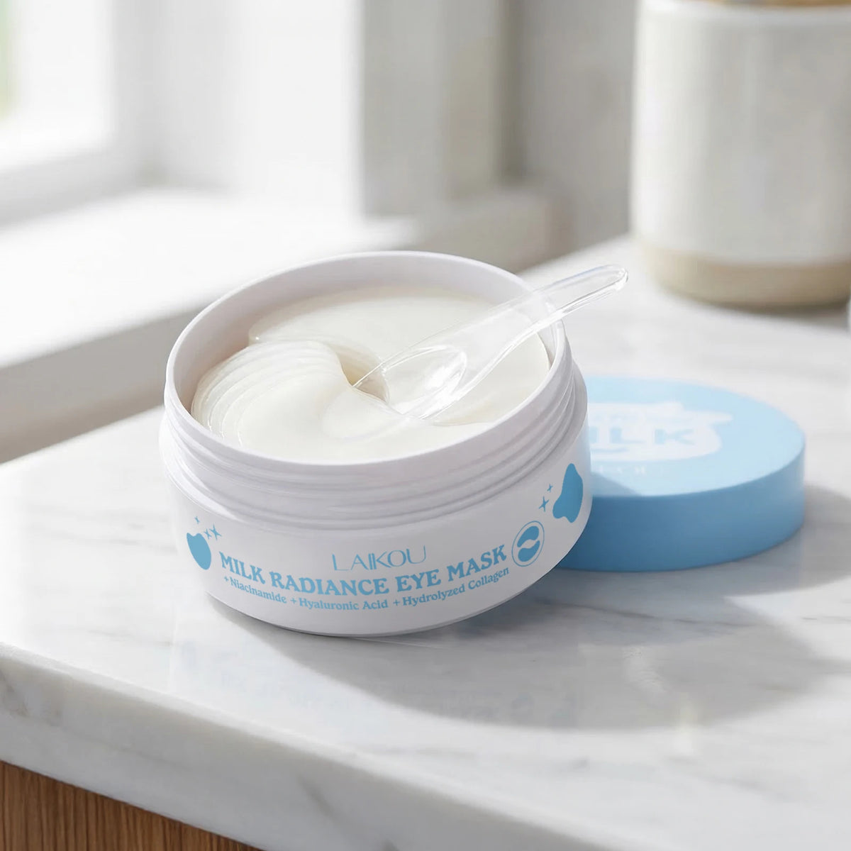 LAIKOU Milk Radiance Eye Mask 50 Pieces 70g Firming Nourishing Hydrating Collagen Under Eye Patches