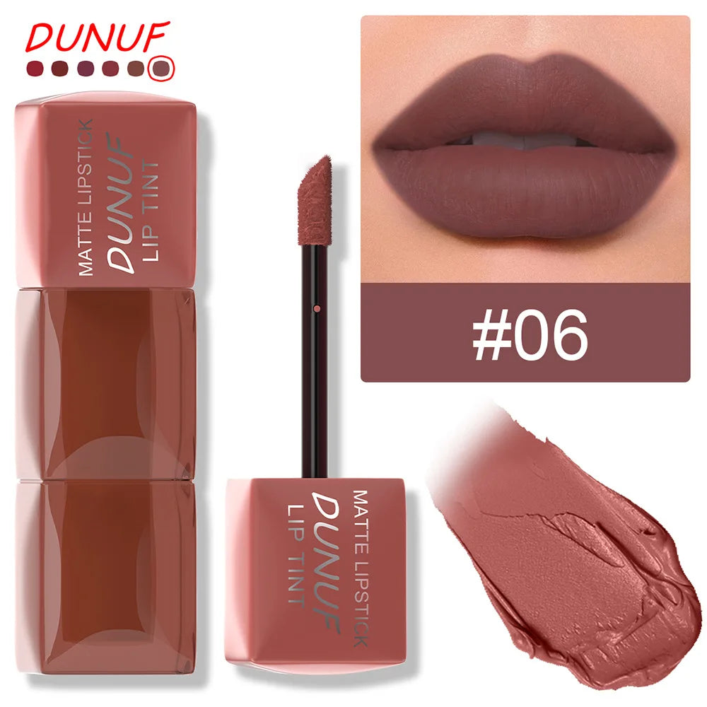 Velvet Matte Lip Gloss Hydrating Moisturizing Long Lasting Waterproof Non Sticky Lip Stain Nude Colors Lip Glaze
