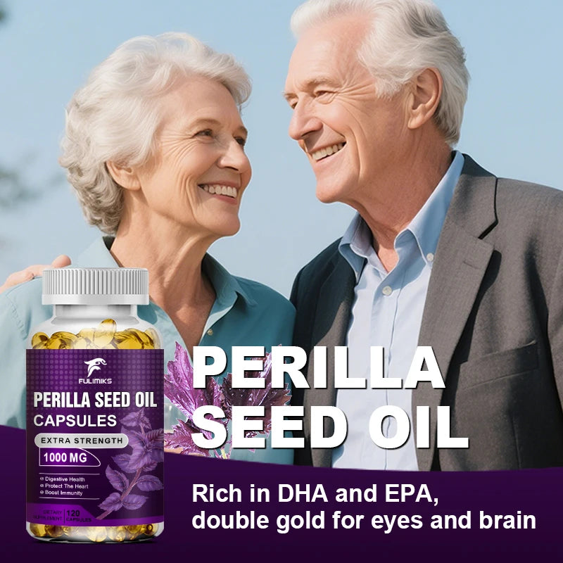 Perilla Seed Oil Capsules, Support for Healthy Modulation of Th2 Cytokines, Allergy Relief, Respiratory and Immunity Booster