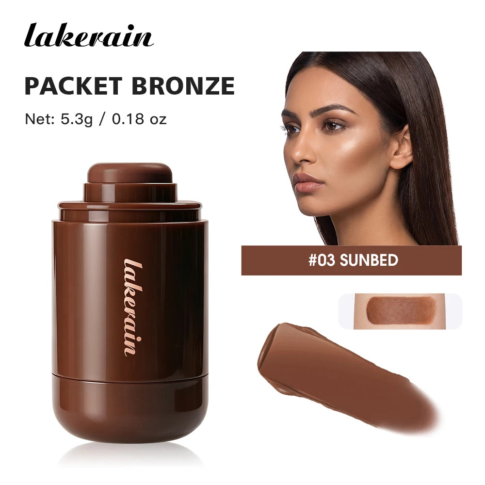 Cream Contour Stick Smooth Blendable Face Shading Stick Natural 3D Sculpting Bronzer Stick Long Lasting Sun-kissed Glow Facial M