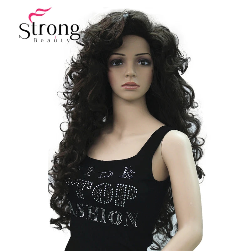 StrongBeauty Long Curly Red Synthetic Wig Cosplay Wigs COLOUR CHOICES