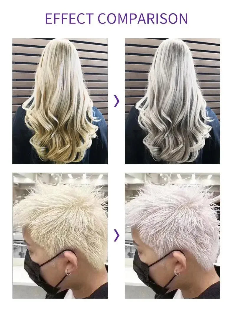 300Ml Color Fixing Purple Shampoo Lock Color Cover Gray Hair Fade Yellow After Bleach Hair Dye Long Lasting Non-irritating Care